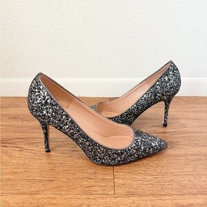 J.Crew Glitter Pointed Toe Pumps Size 8